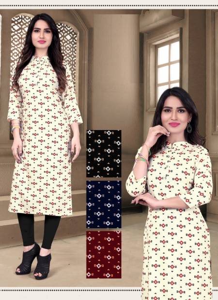 Falak 3256 Fancy Daily Casual Wear Rayon Printed Kurti Collection